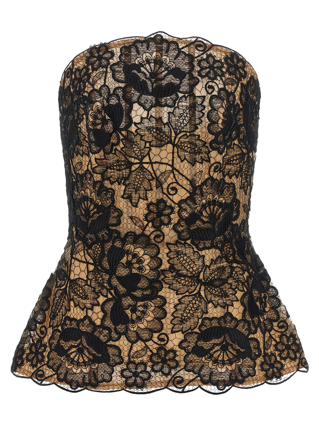 Guipure lace corset