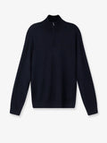 Half-zip cardigan in wool, silk and cashmere