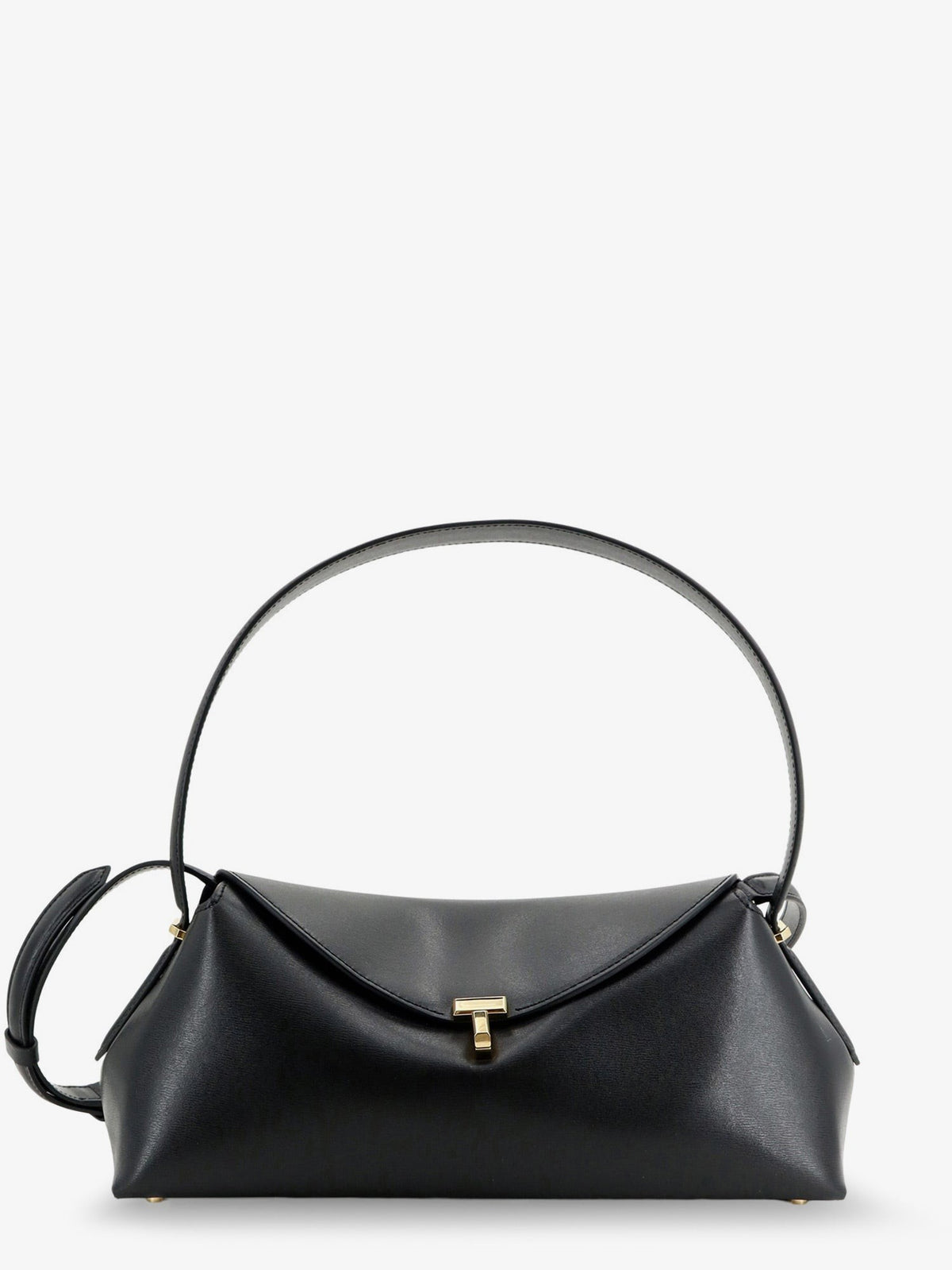 Hammered leather T-Lock shoulder bag