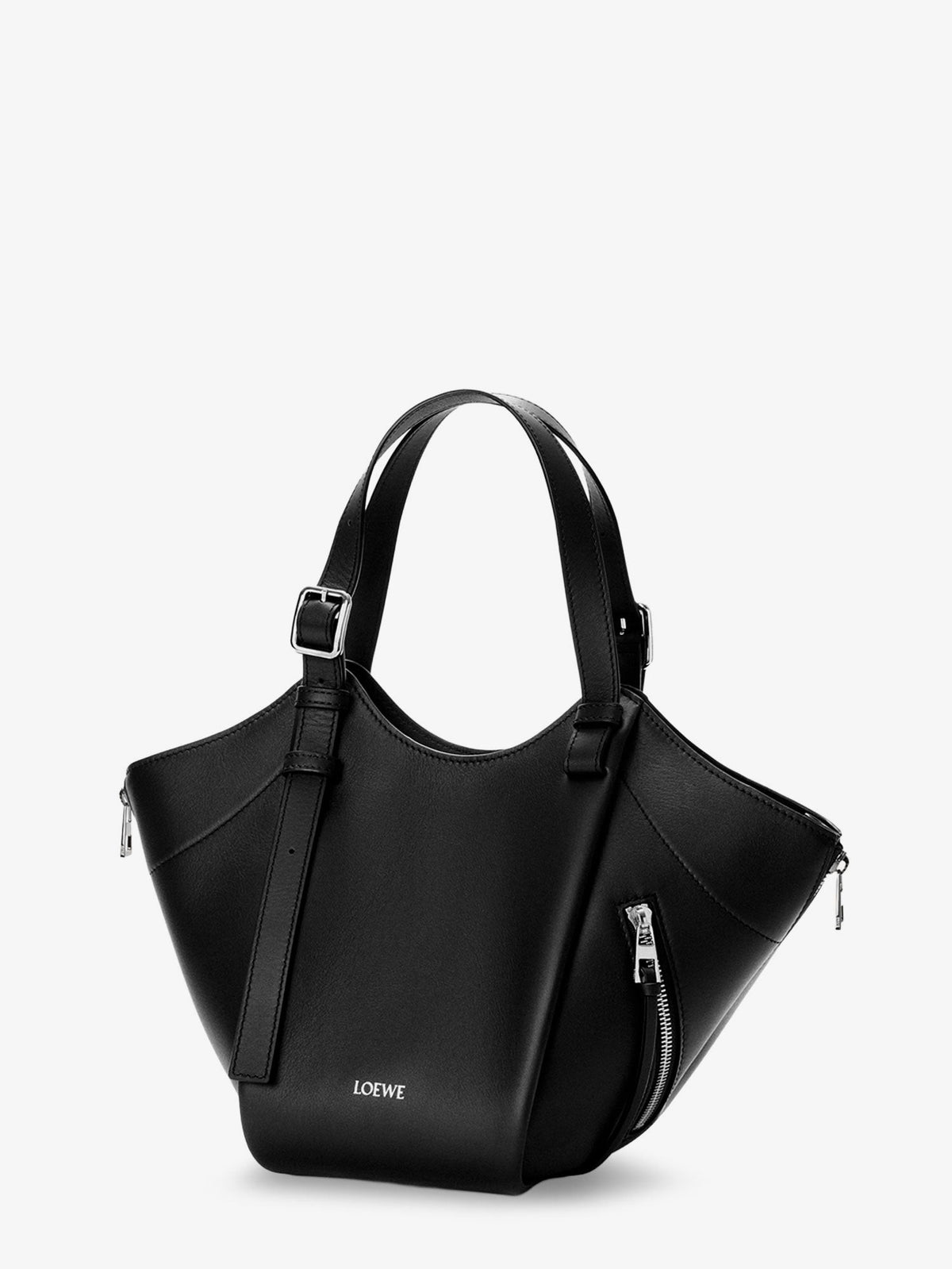 Hammock Flip leather handbag with front lettering logo 3