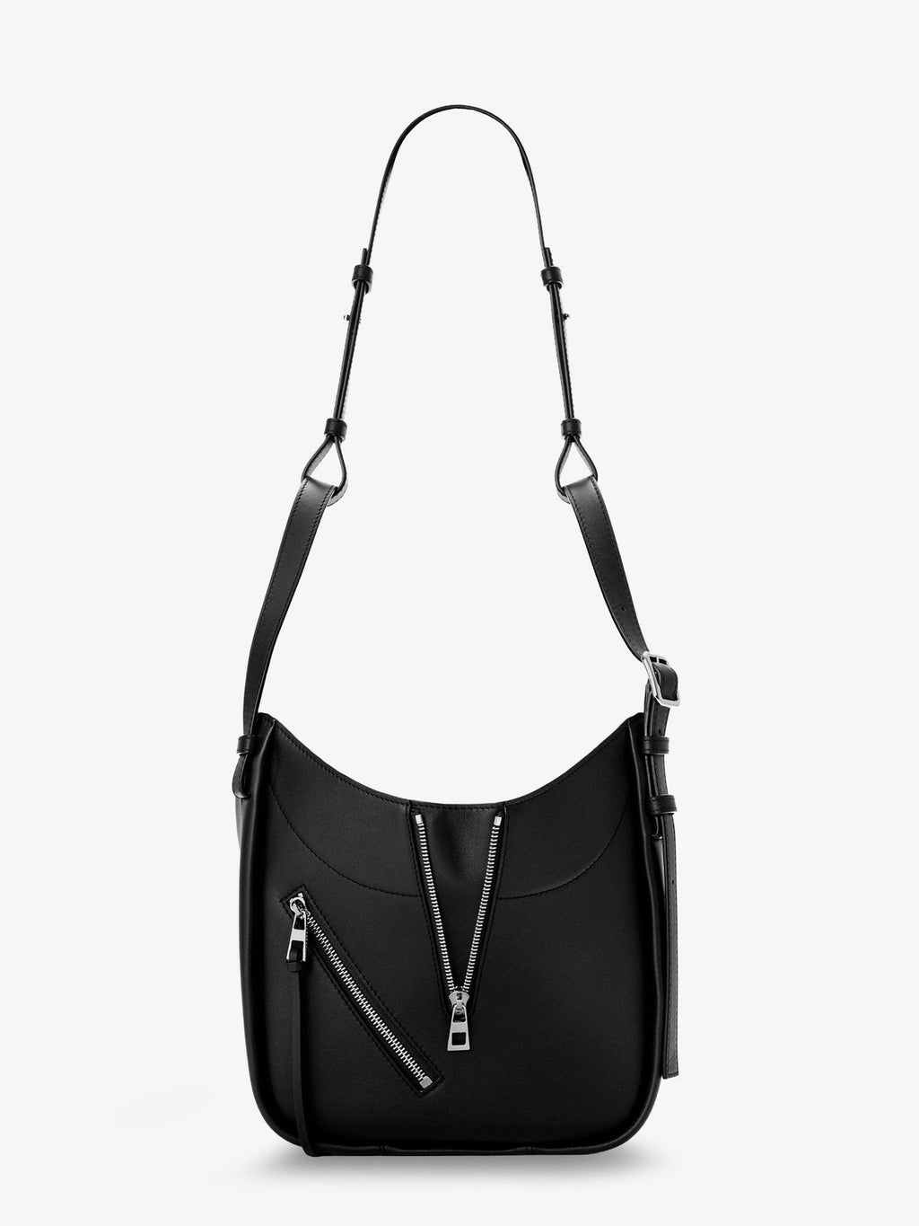 Hammock Flip leather handbag with front lettering logo 4