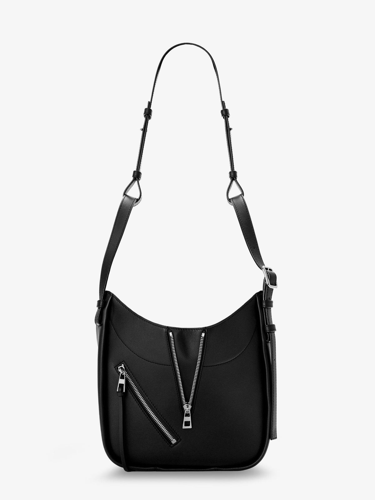Hammock Flip leather handbag with front lettering logo 4