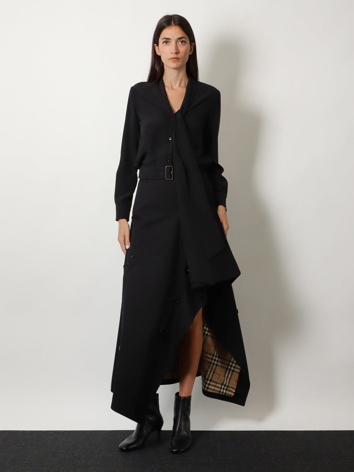 Heather Asymmetrical Trench Skirt 2
