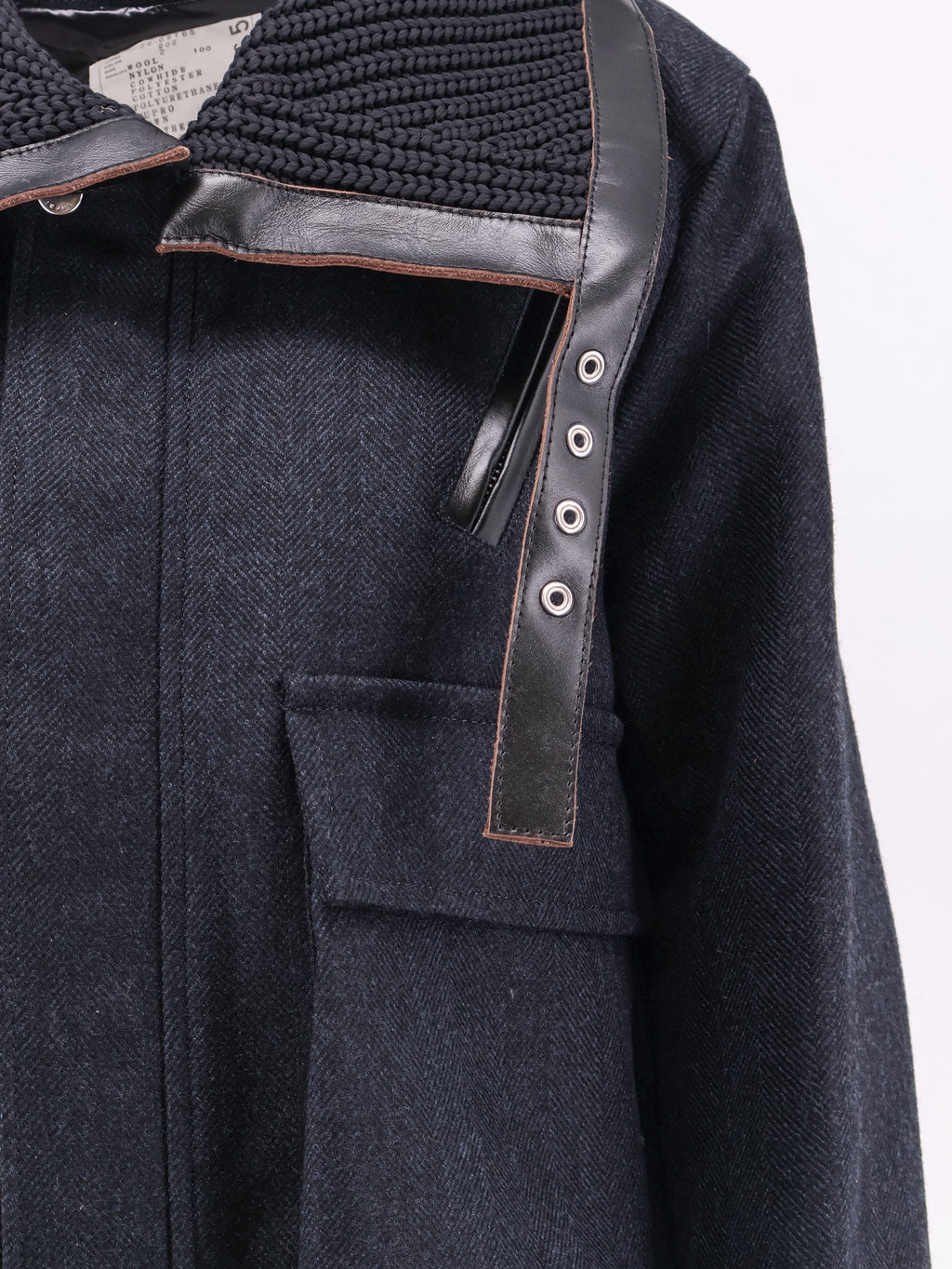 Herringbone wool padded bomber 3