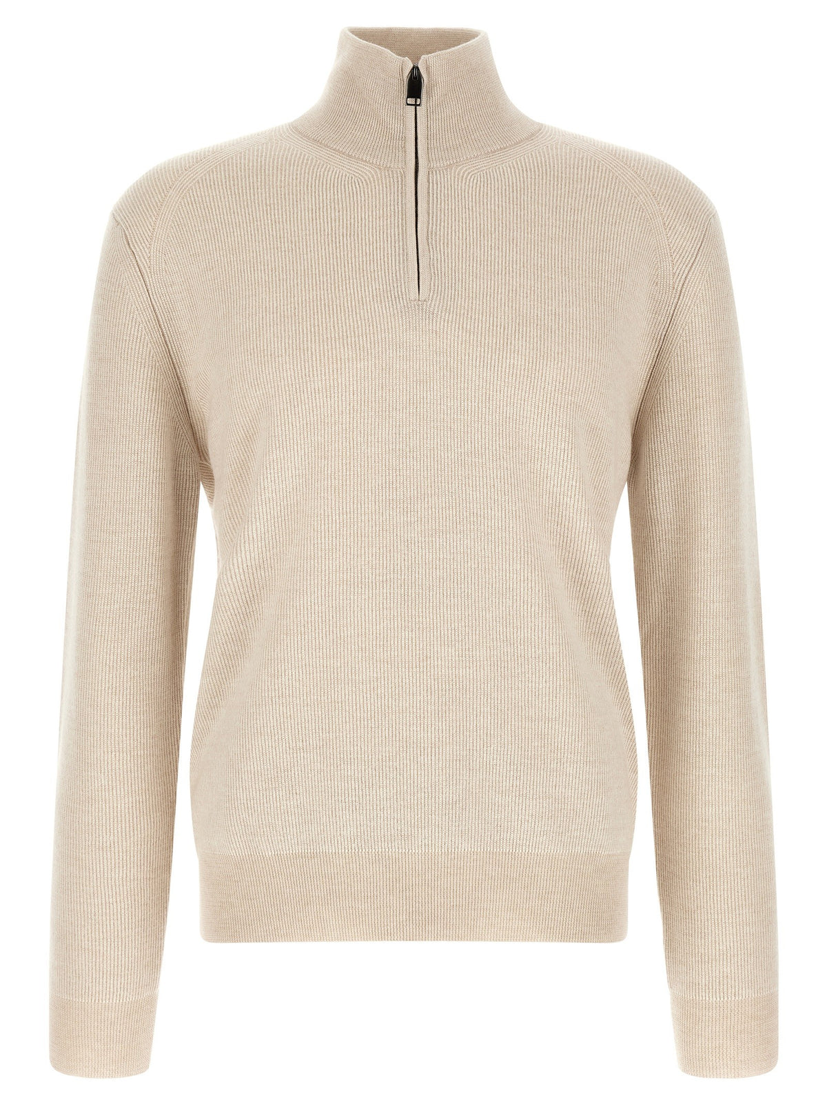 High neck sweater with zip