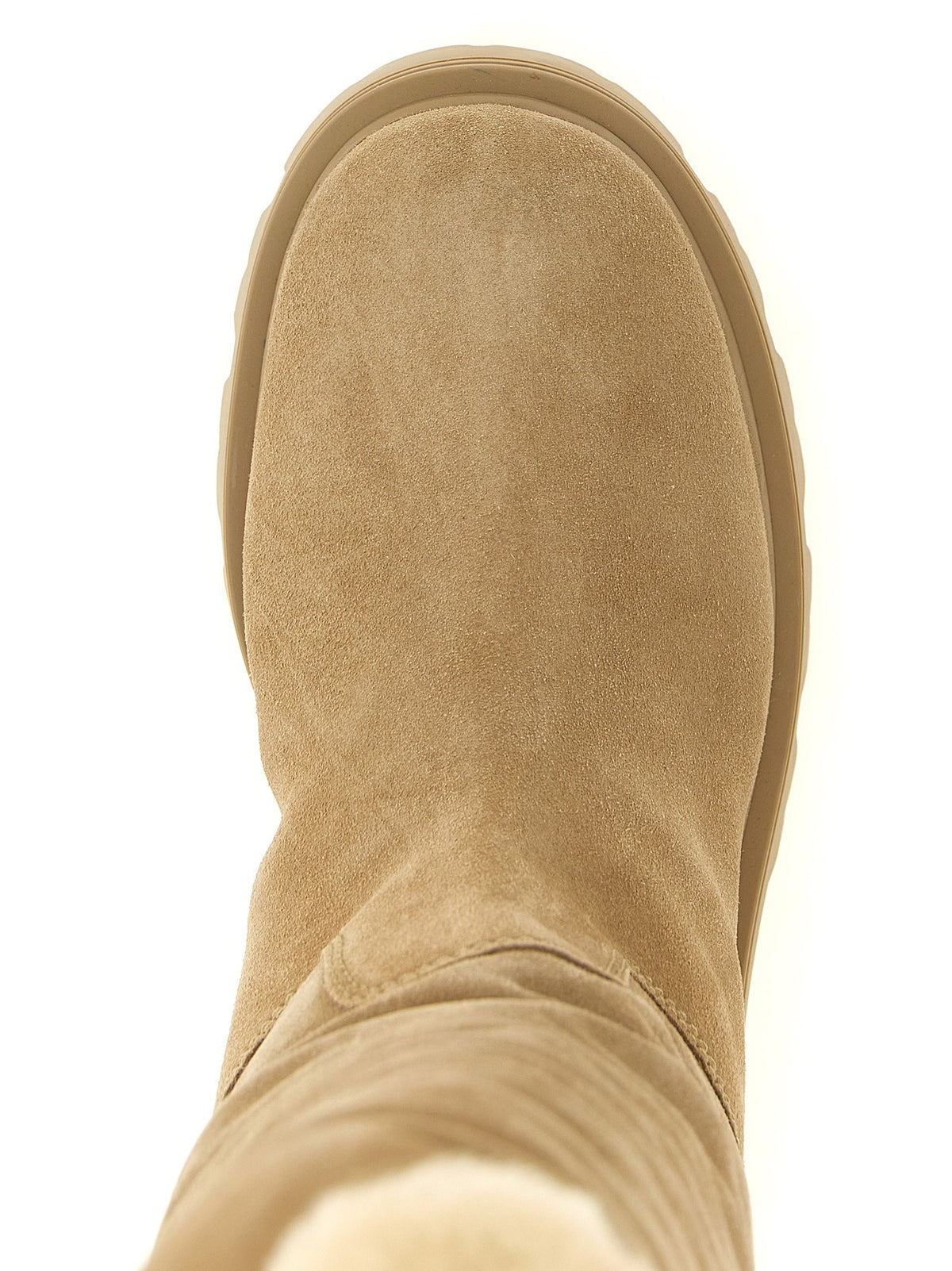 High suede boots with logo 4