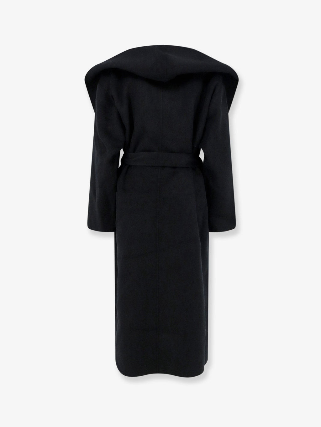 Hooded belted wool coat 2