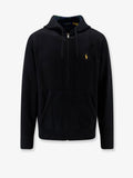 Hooded cotton blend sweatshirt
