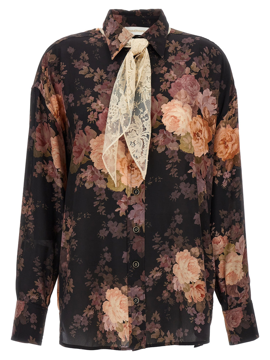 'Illustration Lace Scarf' shirt