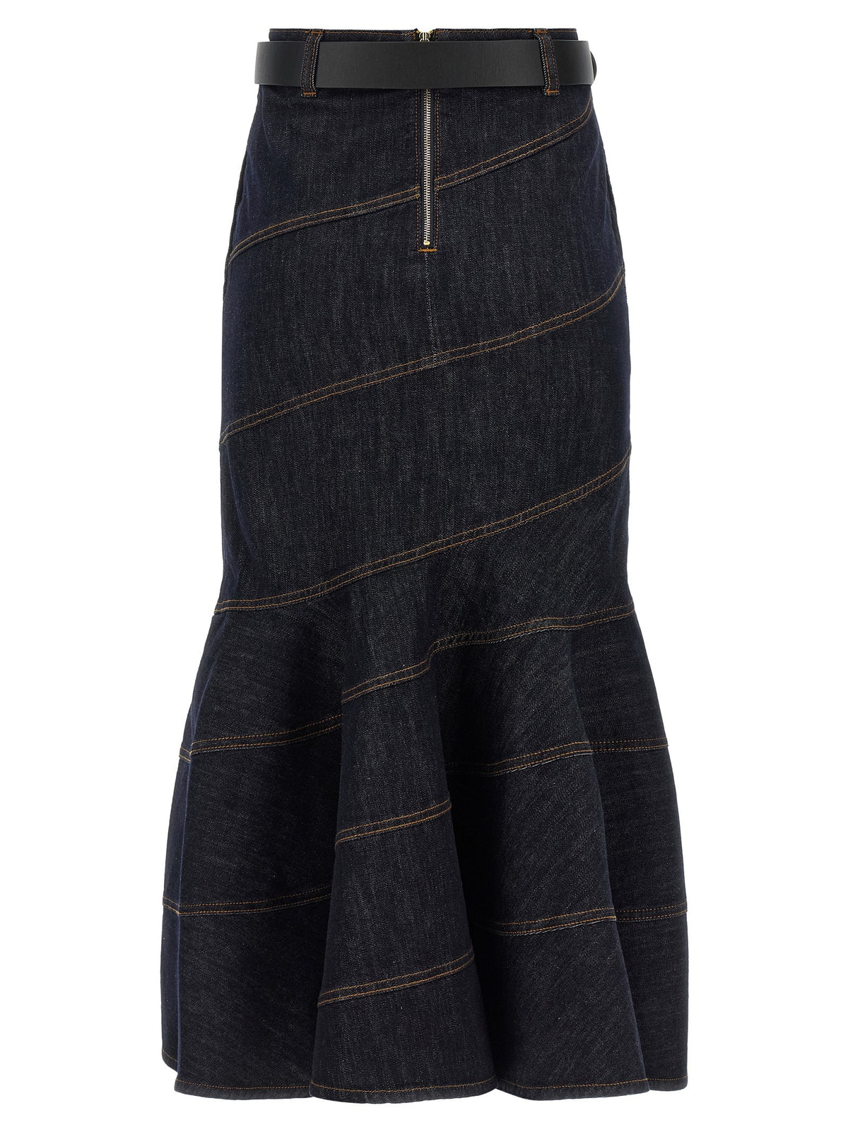 'Indigo Denim Belted Midi' skirt 2
