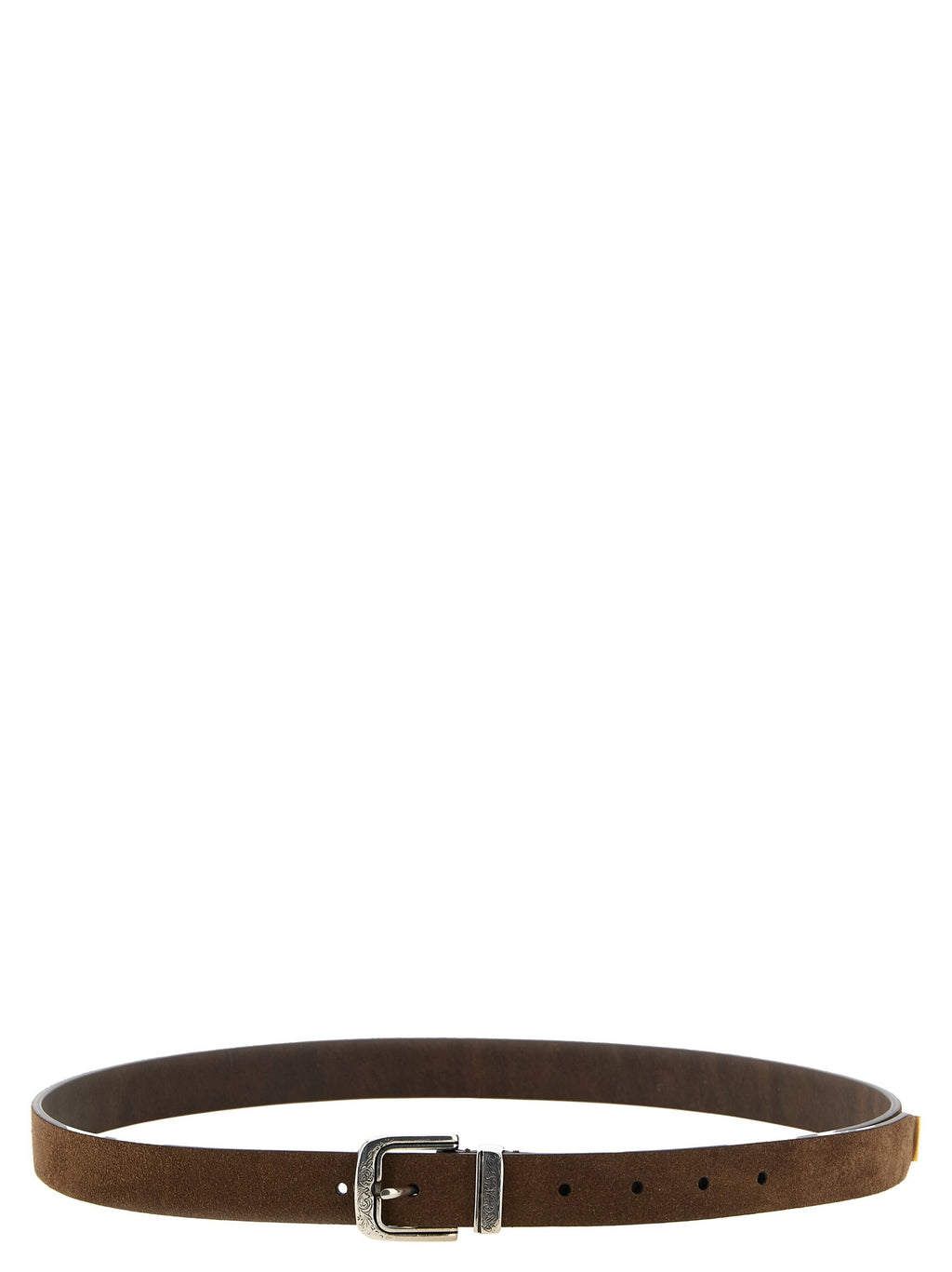Inverted leather belt
