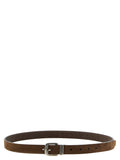 Inverted leather belt