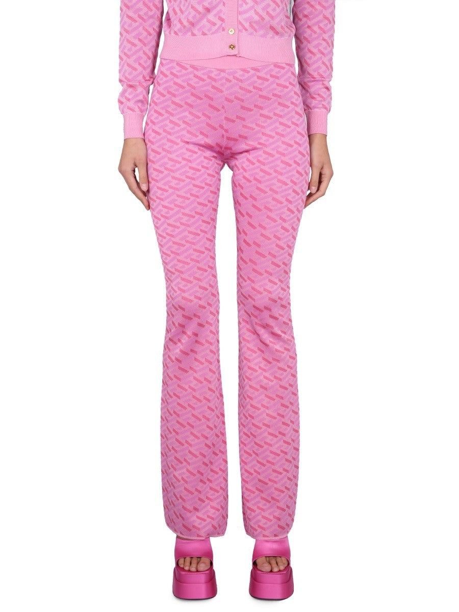 JACQUARD PANTS WITH GREEK PRINT
