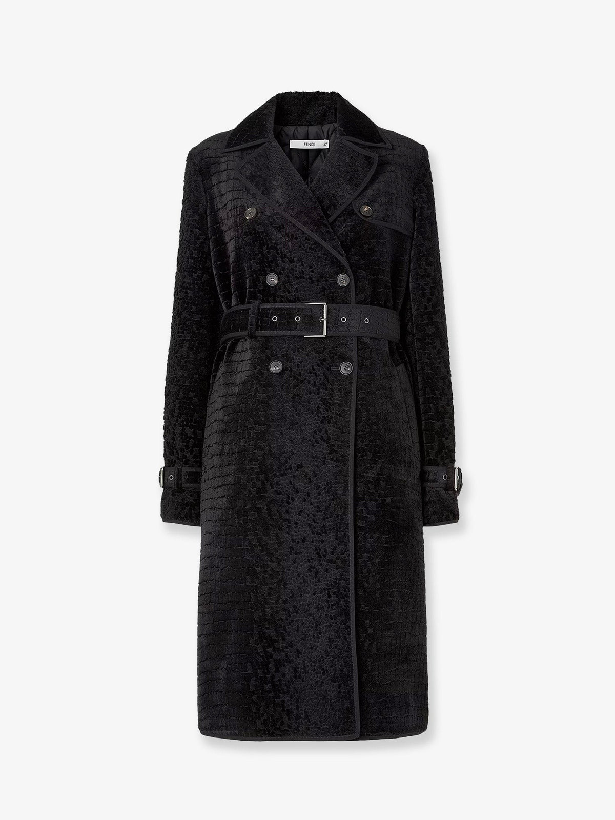 Jacquard velvet coat with aniaml print