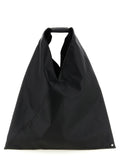 Japanese triangular-shaped tote bag in synthetic leather