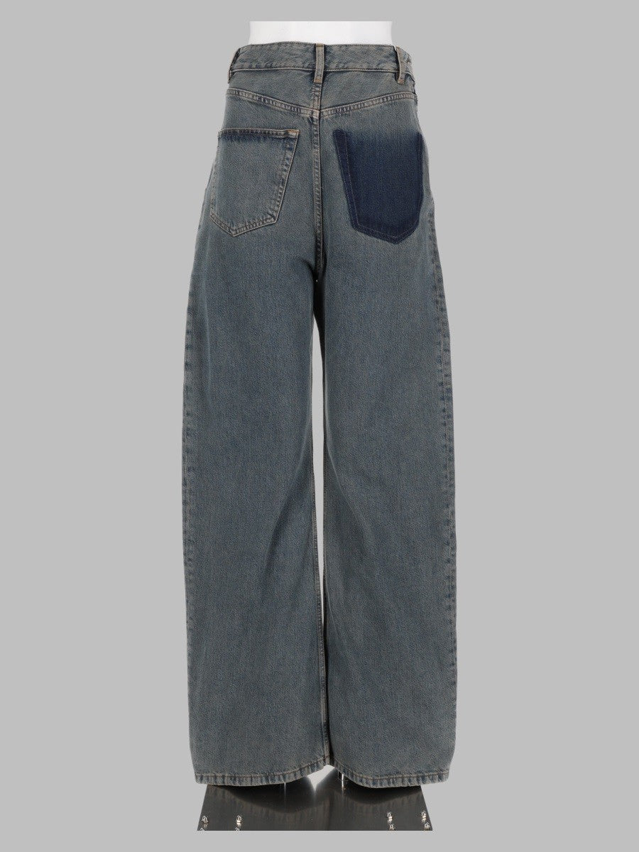 jeans 5 tasche in denim di cotone