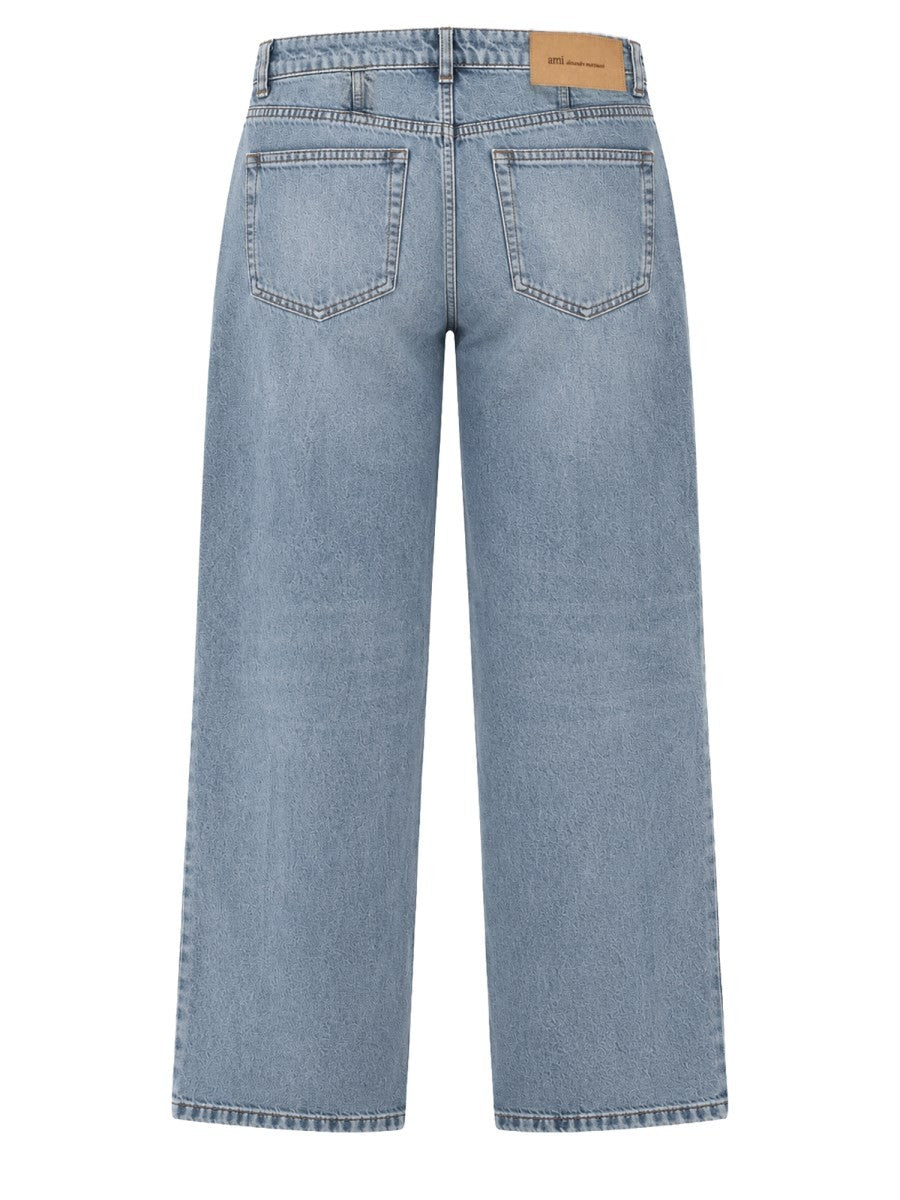 Jeans Baggy In Denim Di Cotone 2