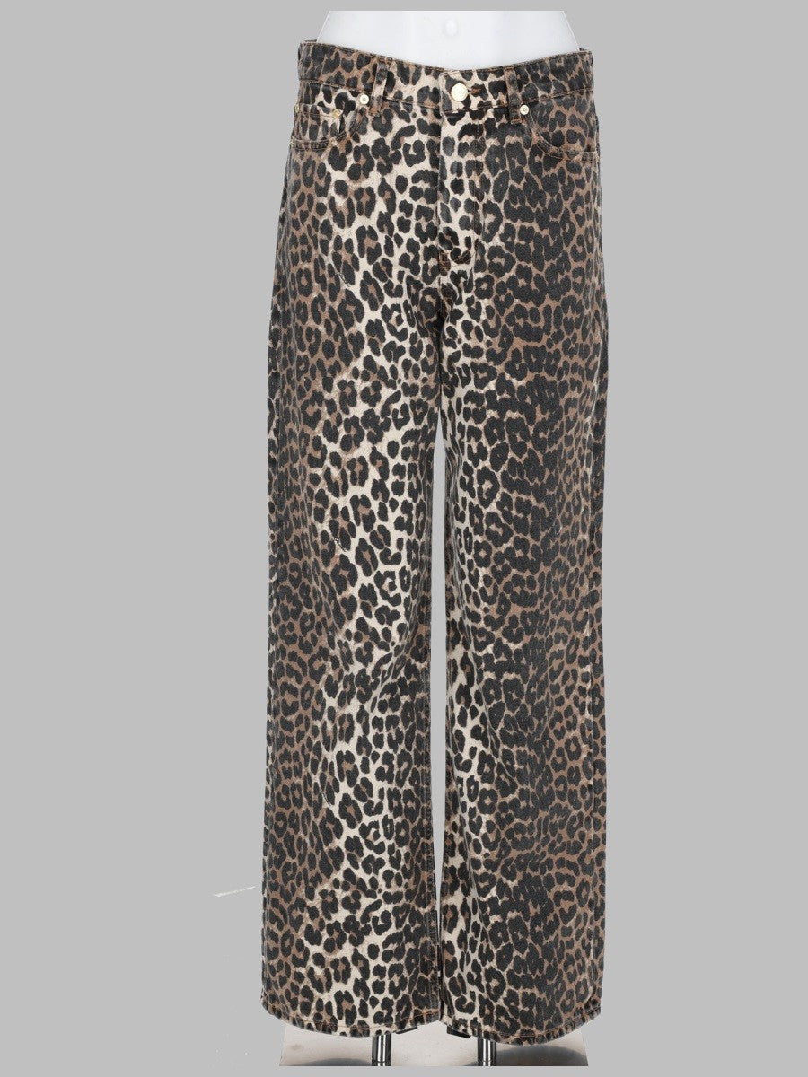 JEANS CON STAMPA ANIMALIER