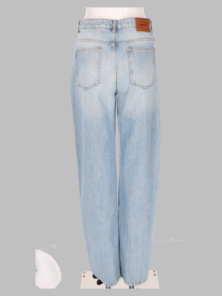 Jeans Dritto In Denim Con Zip 2