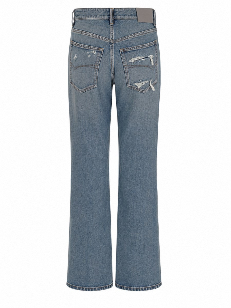 JEANS IN DENIM CON DETTAGLI USURATI 3