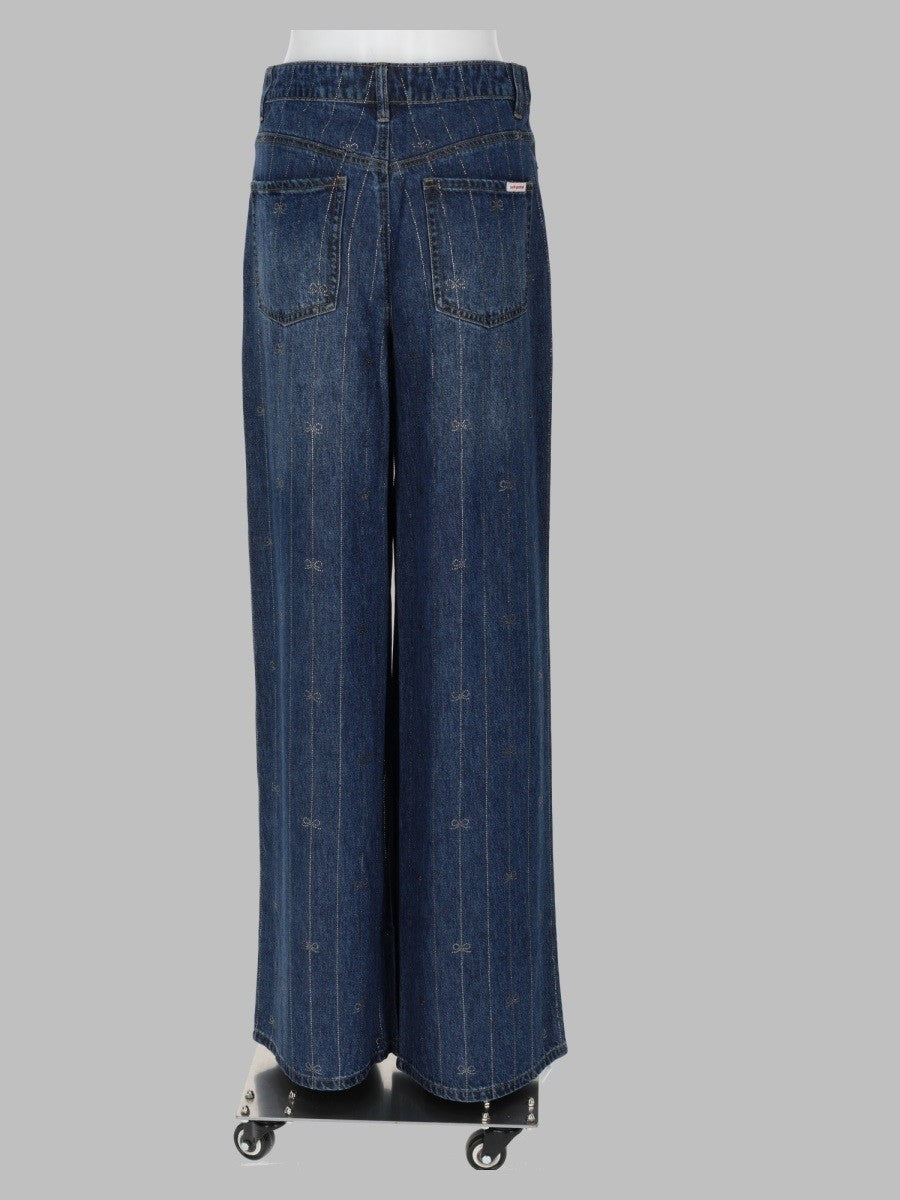 Jeans in Denim con Strass 2