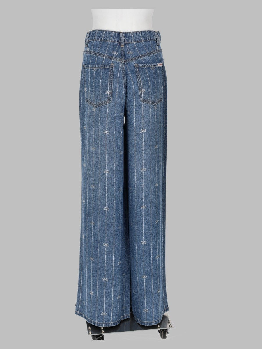 Jeans in Denim con Strass 2