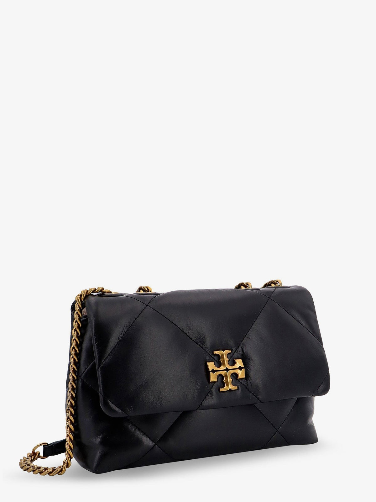 Kira quilted leather shoulder bag with metal logo 3