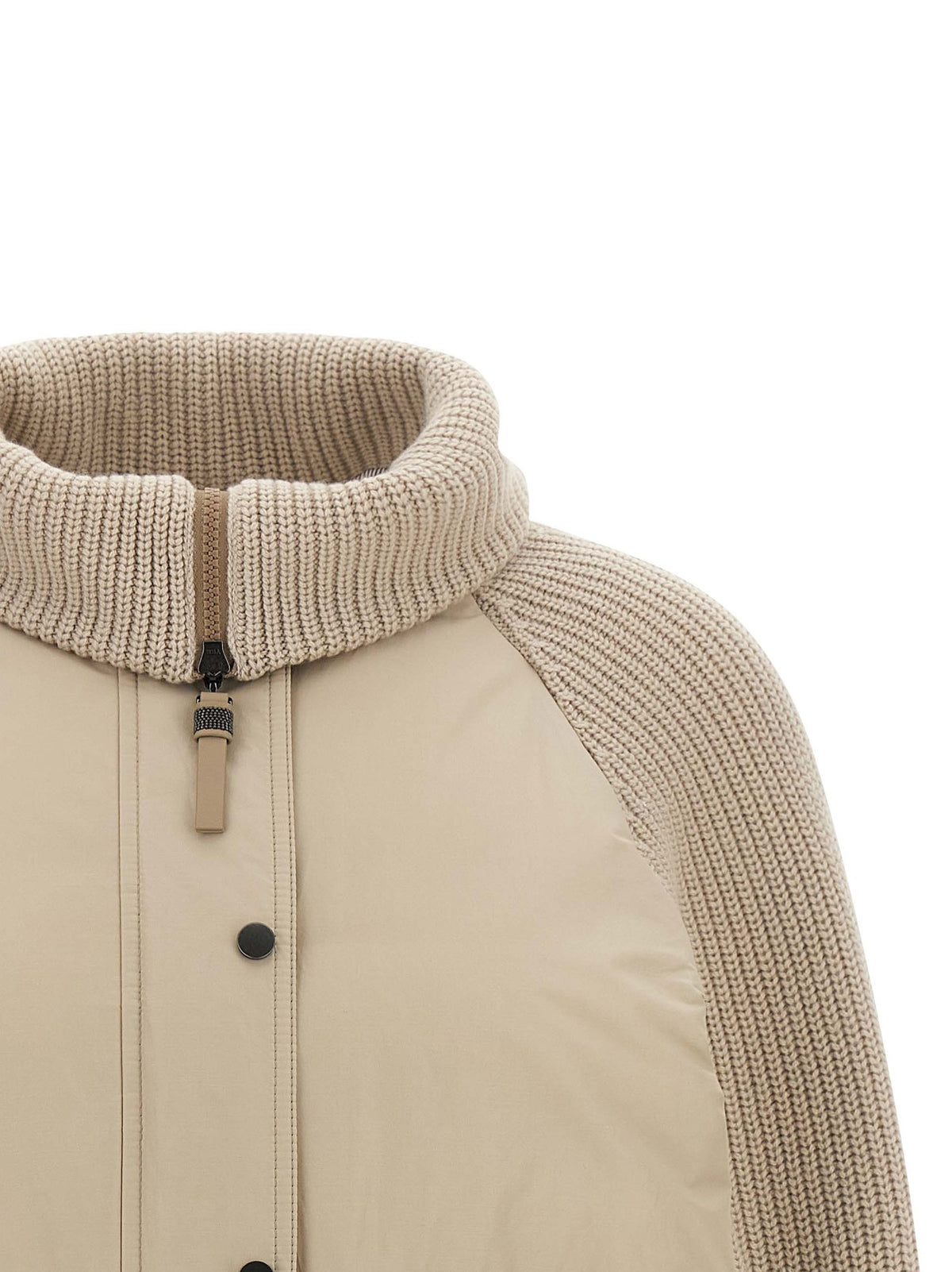 Knit insert down jacket 3