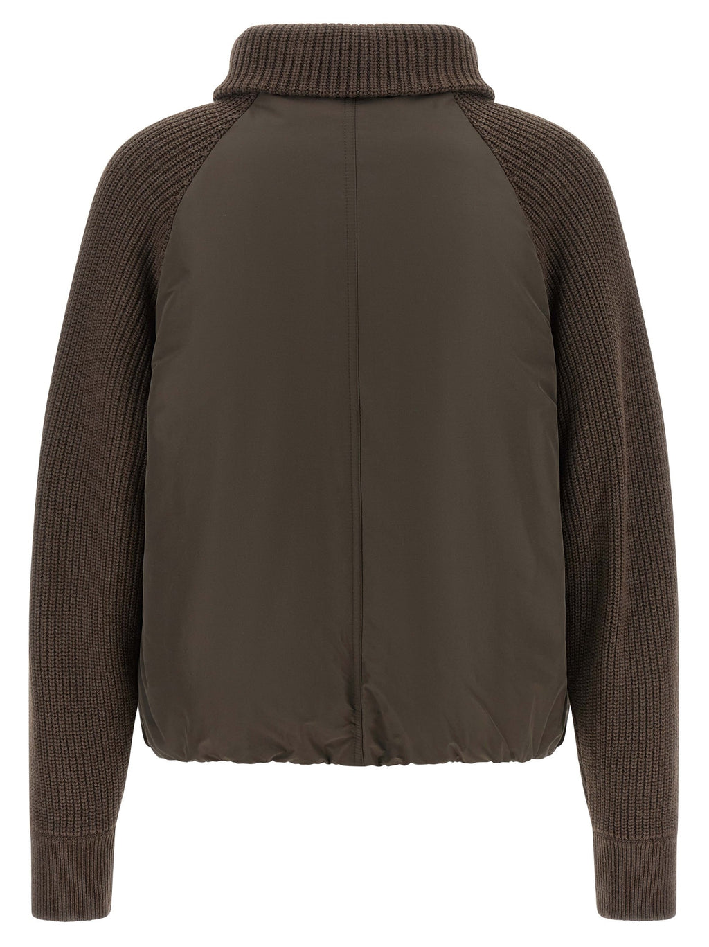 Knit insert down jacket 2