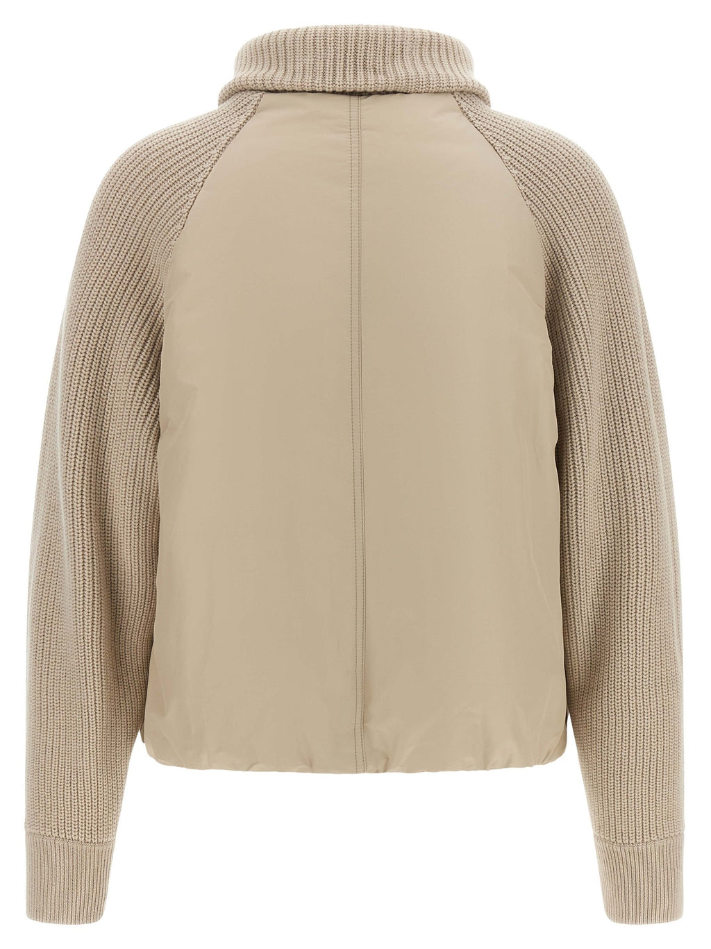 Knit insert down jacket 2