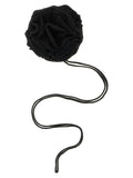 Knitted brooch with lace