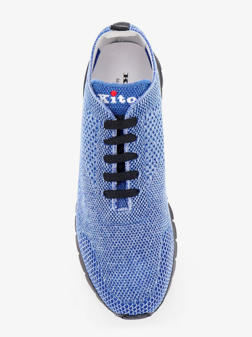 Knitted fabric sneakers with embroidered logo 5