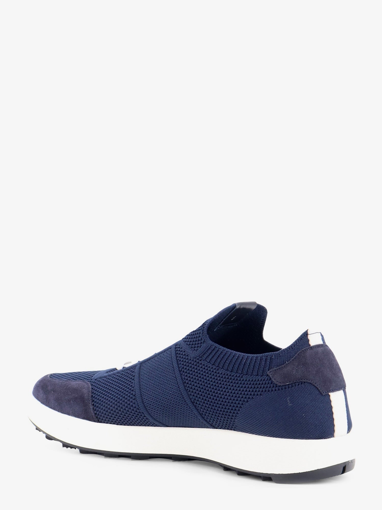 Knitted fabric sneakers with suede inserts 3