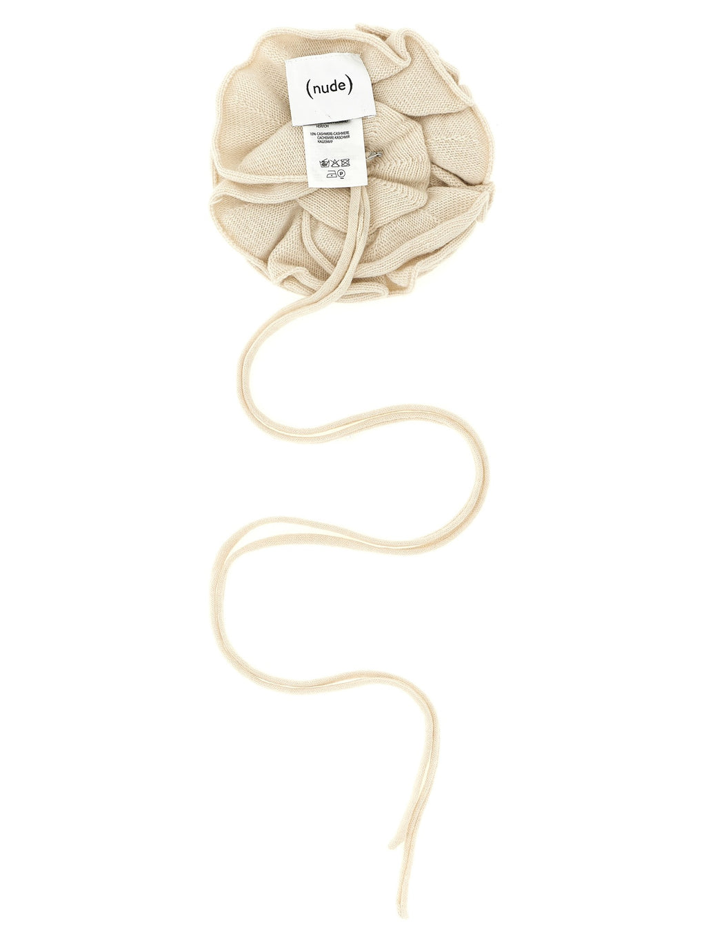 Knitted pin with drawstring 2