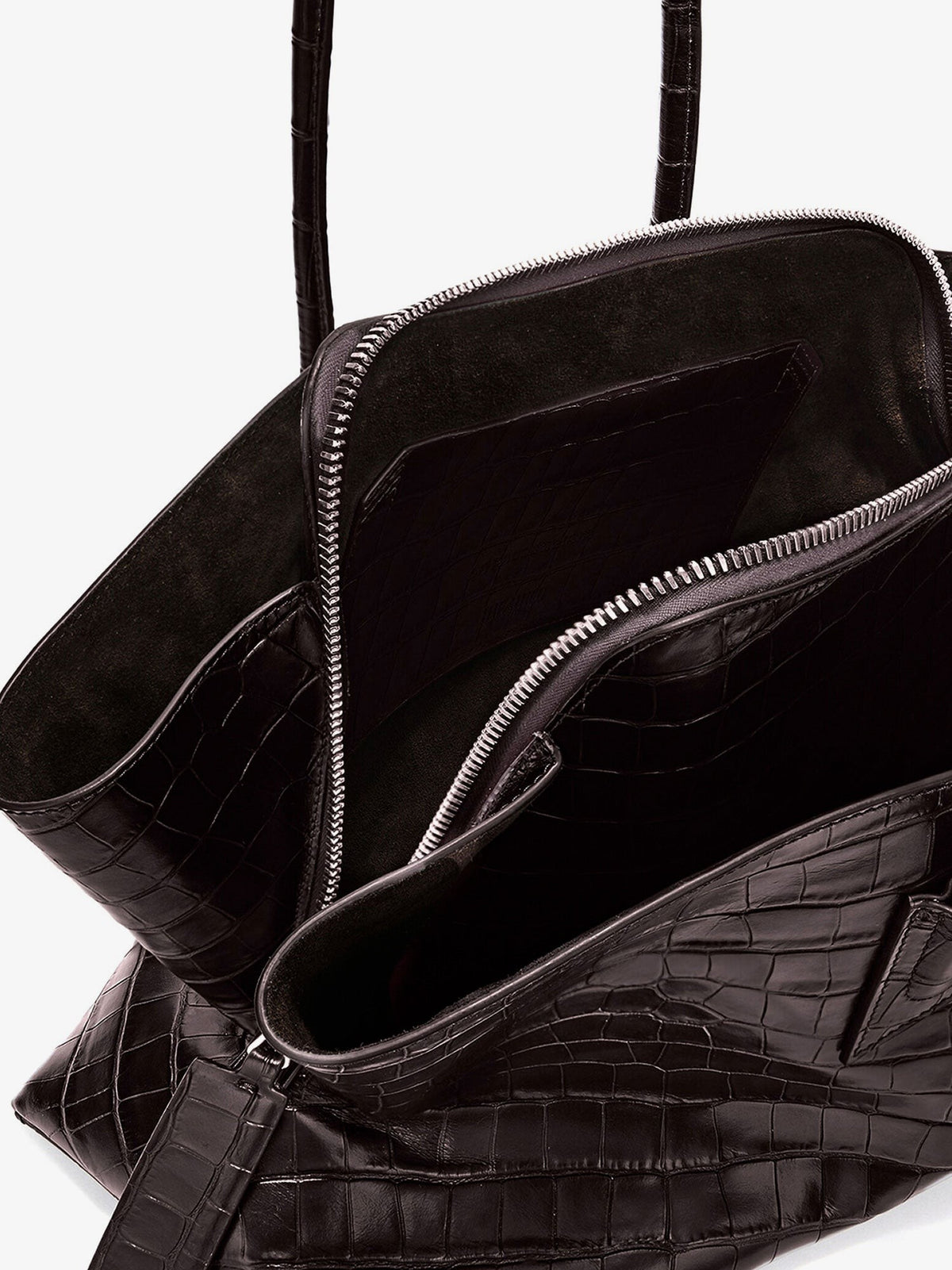 La Passeggiata Medium croc-effect leather shoulder bag 4