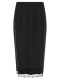 Lace sheath skirt