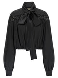Lace silk shirt
