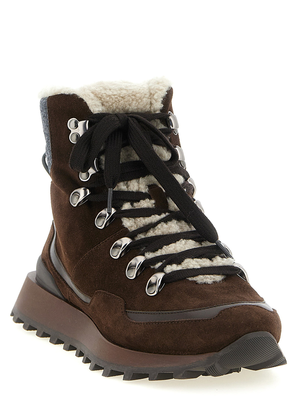 Lace-up ankle boots with hooks 2