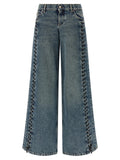 Lace-up jeans
