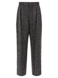 Lamé and sequin yarn pants