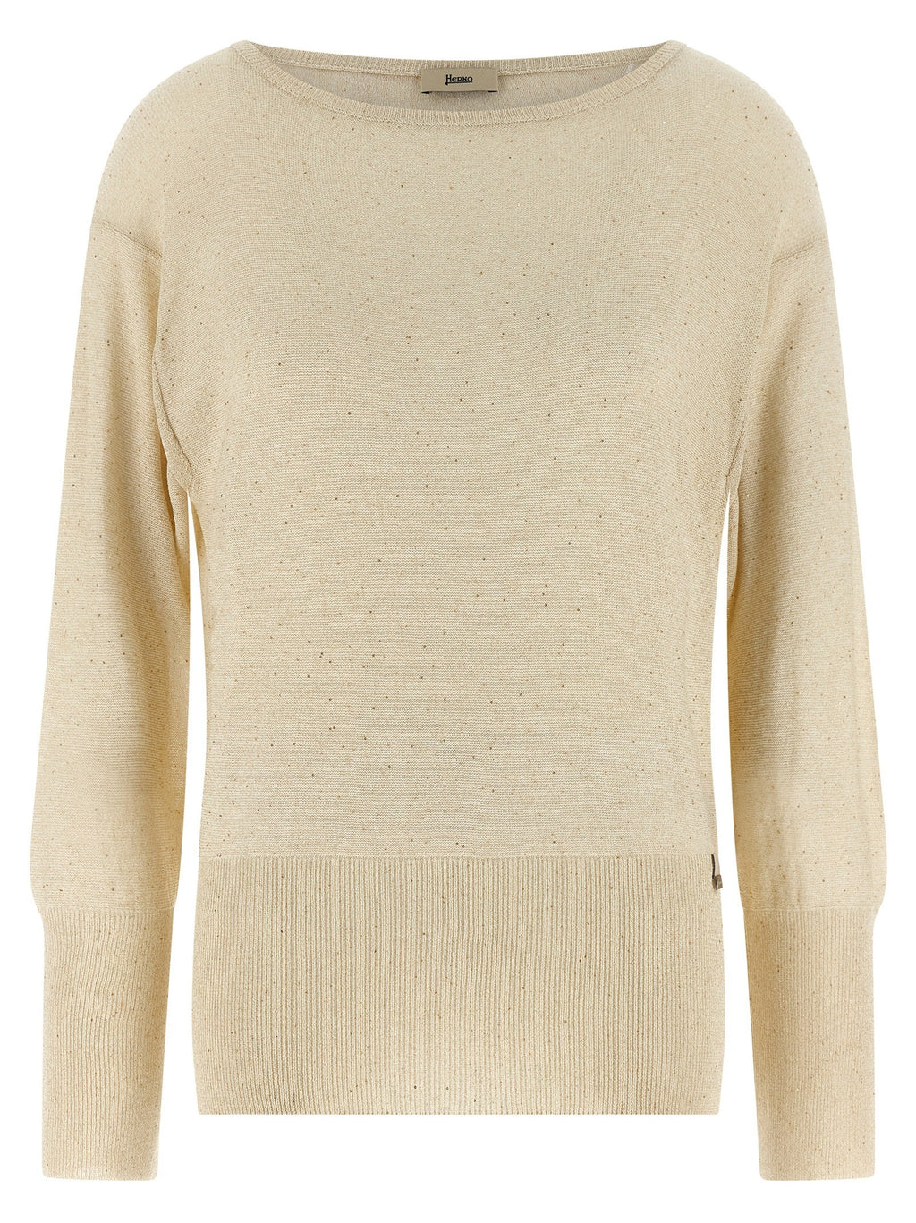 Lamé and sequin yarn sweater