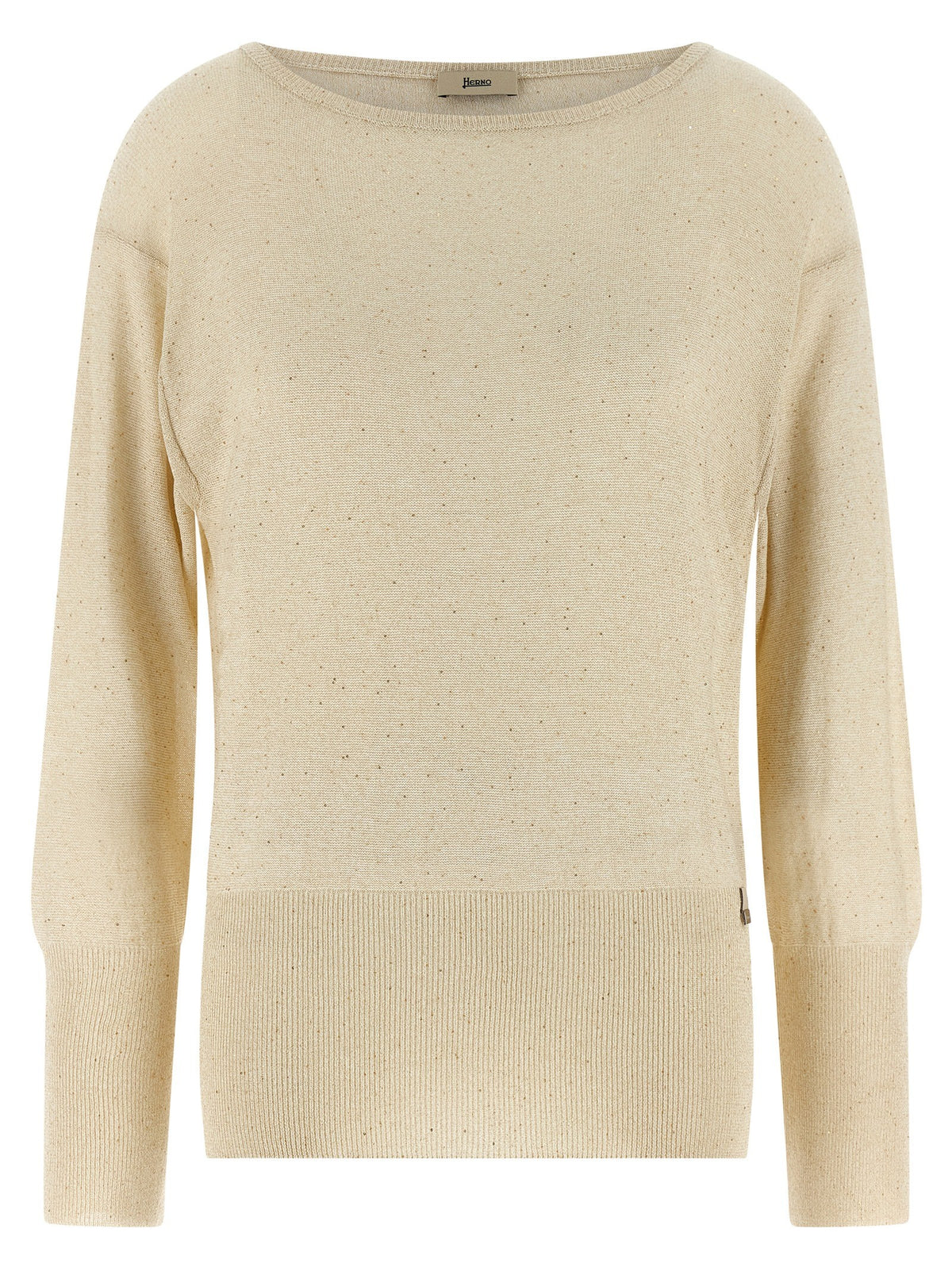 Lamé and sequin yarn sweater