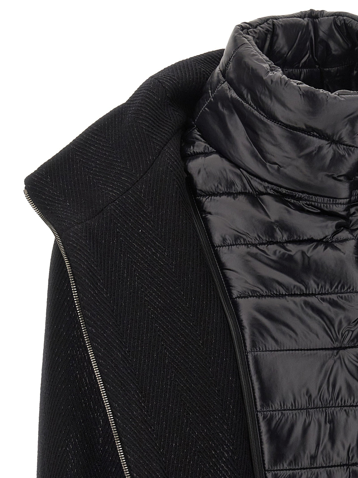 Lamé thread and wool coat 4