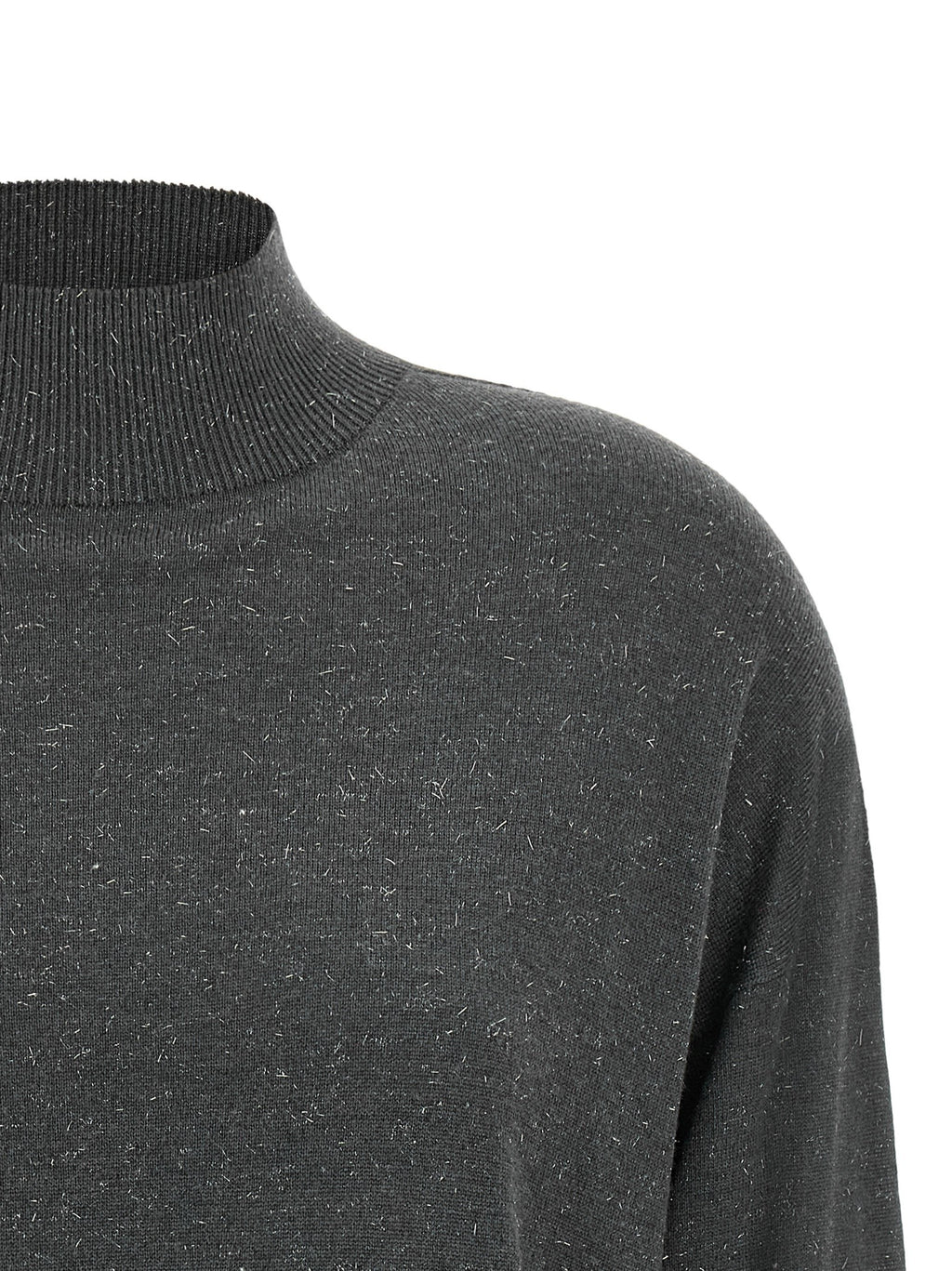 Lamé thread turtleneck sweater 3
