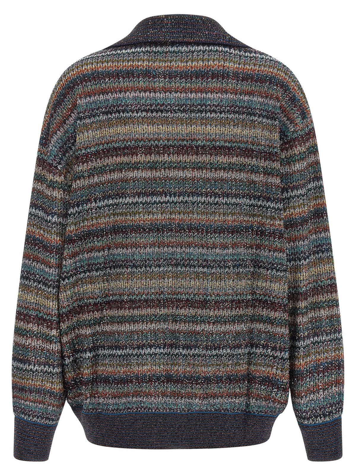 Lamé yarn polo shirt 2