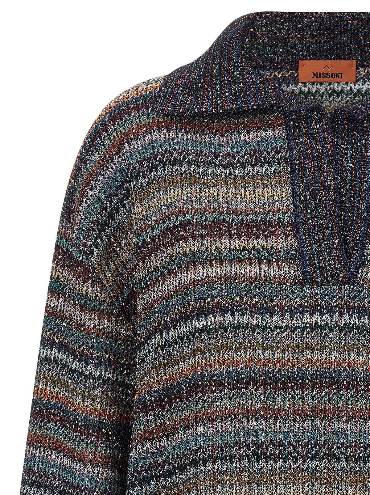 Lamé yarn polo shirt 3