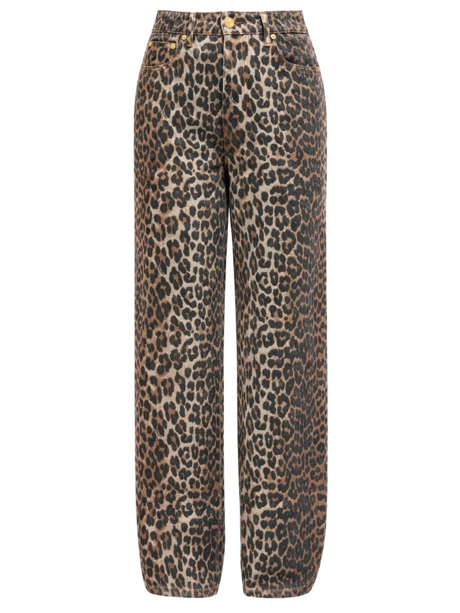 "LARI" JEANS WITH LEOPARD PRINT