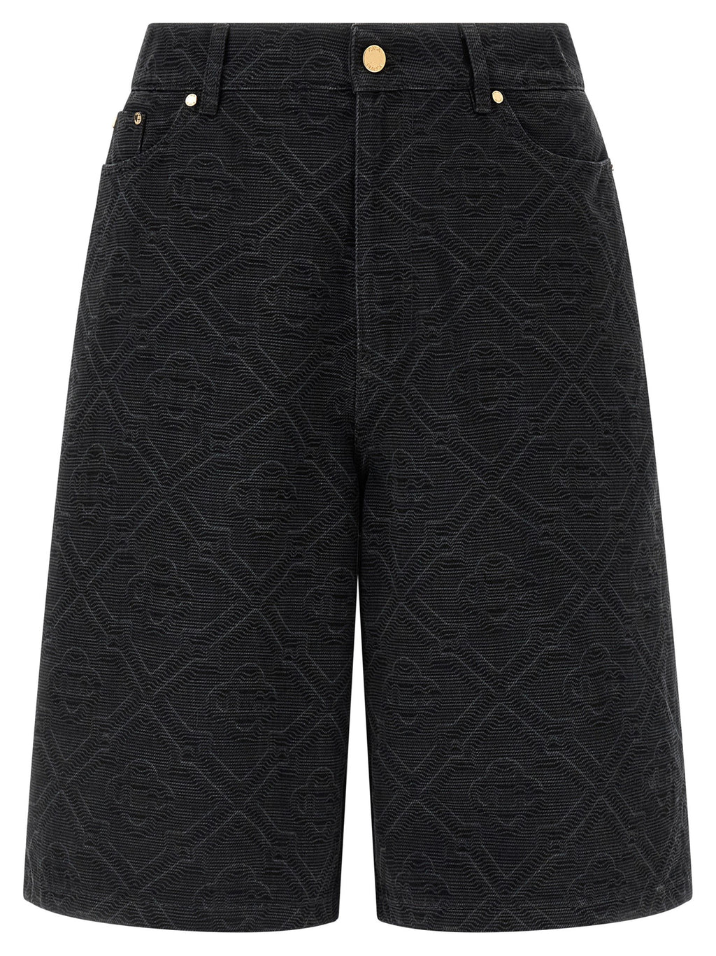 'Laser Monogram Denim' bermuda shorts