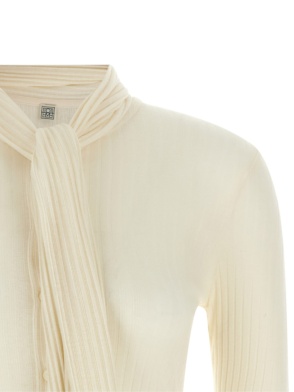 Lavallière neck cardigan 3