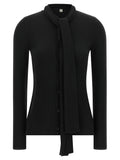Lavallière neck cardigan